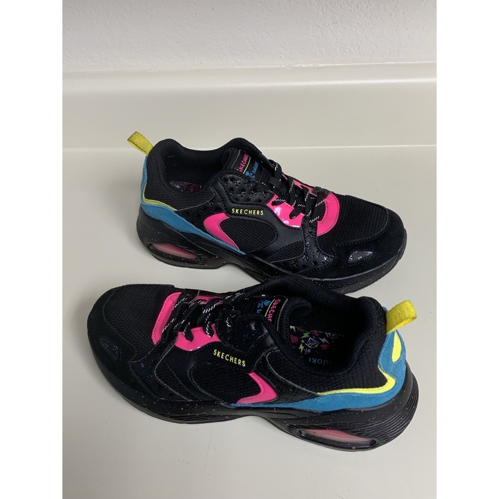 Skechers Uno-TokiGlow Womens Size 8  Black/Multi Memory Foam Insole